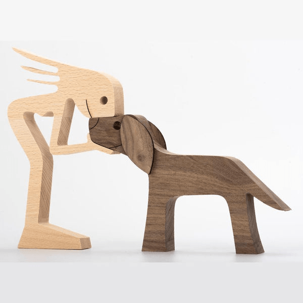 The Love Between You And Your Fur-Friend personalized wood sculpture, alternate view 5