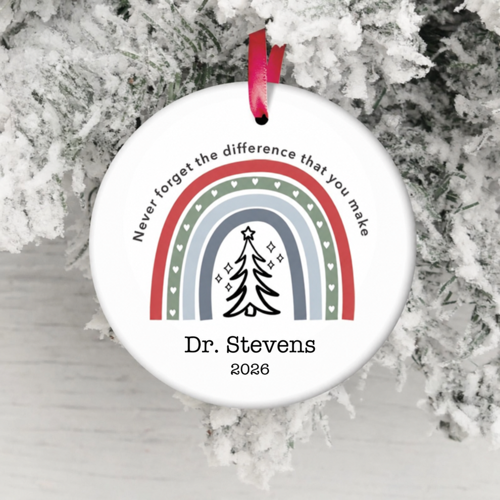 Personalized Not All Heroes Wear Capes Nurse circle ceramic ornament, main view