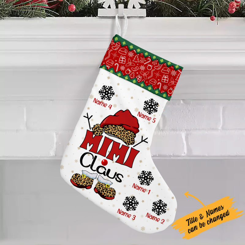 Personalized Christmas Grandma Stocking - Holiday Decor Gift For Grandma, Grandparents, Grandkids