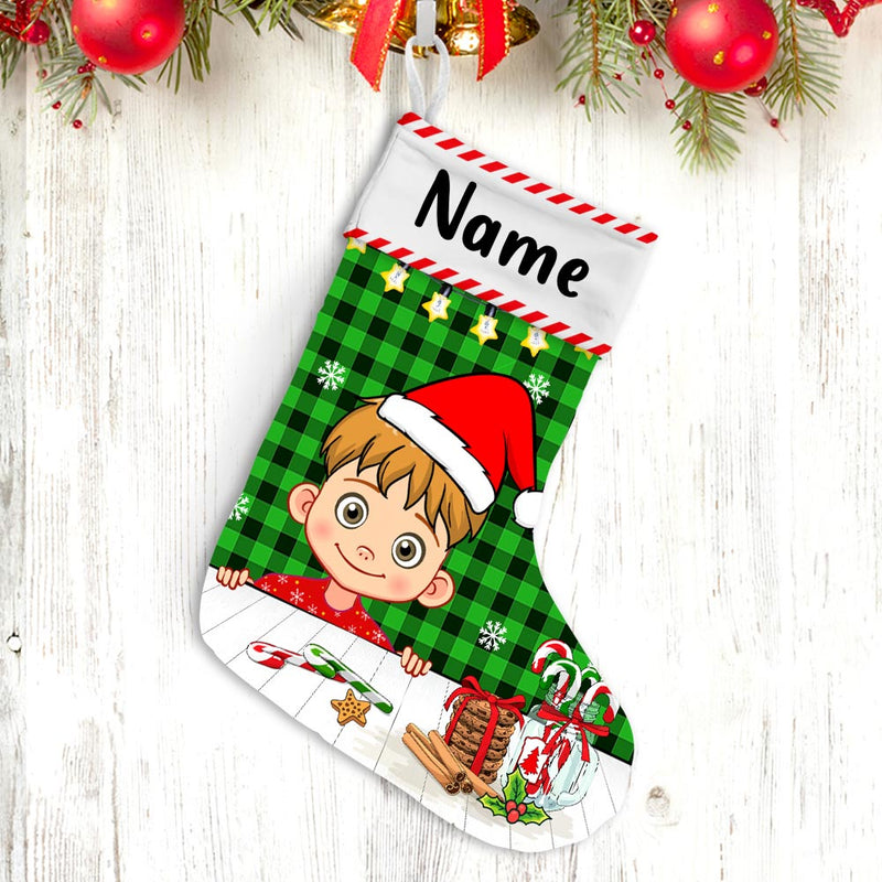 Personalized Christmas Granddaughter, Grandson Stocking Christmas stocking, alternate view 4