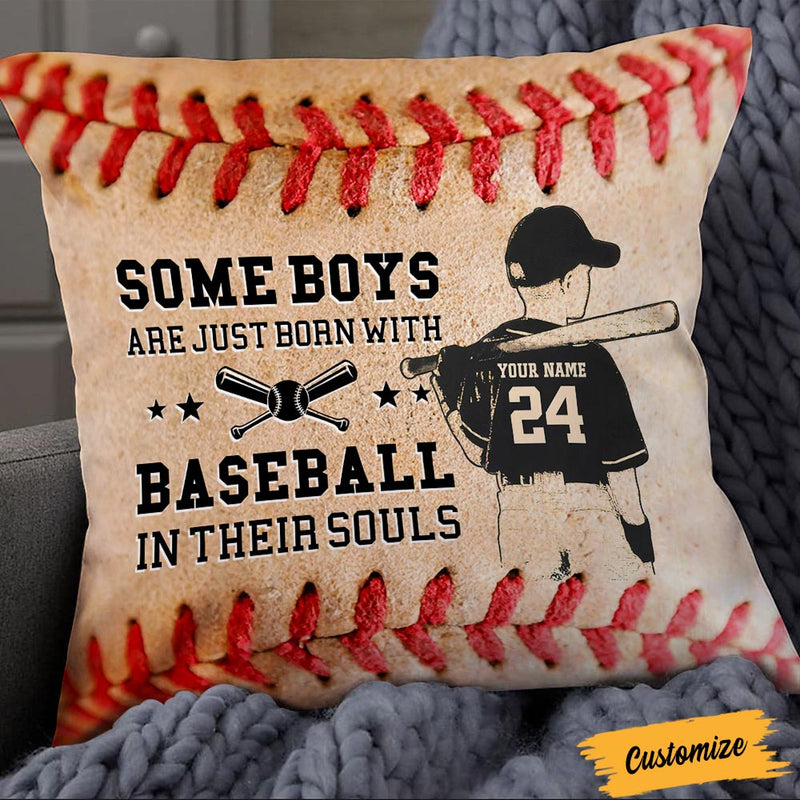 Love Baseball Grandson Pillow personalized pillow, alternate view 2