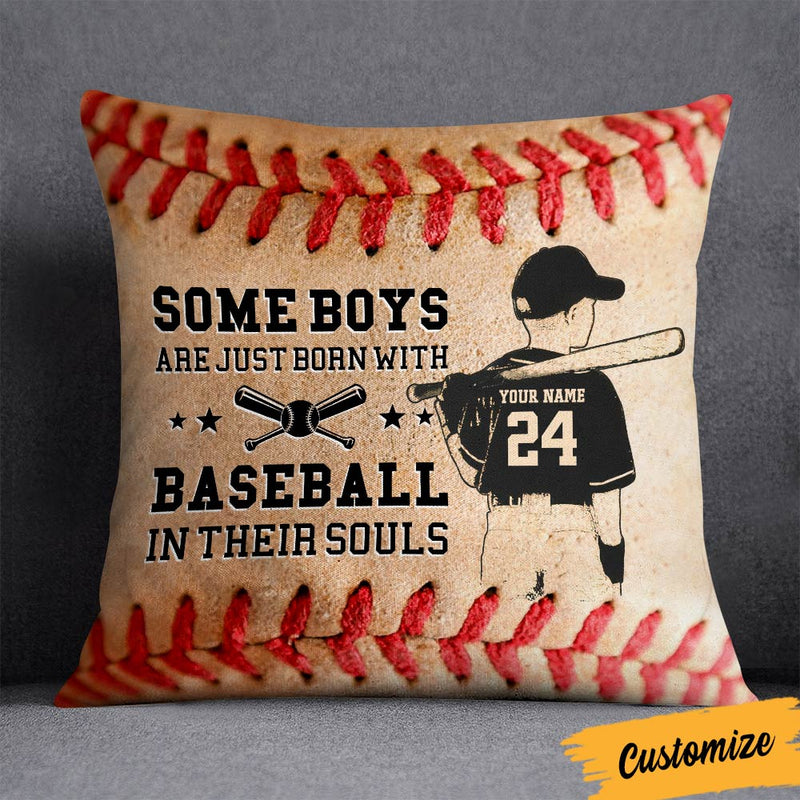 Love Baseball Grandson Pillow personalized pillow, alternate view 4
