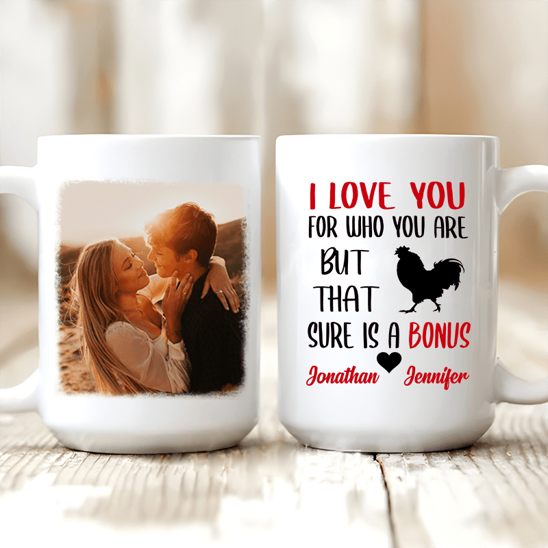 I Love You For Who You Are - Upload Image, Gift For Couples - Personalized Custom Gift For Couples, Valentine, Anniversary, Husband Wife, Girlfriend, Boyfriend, Her/Him - Suzitee Store