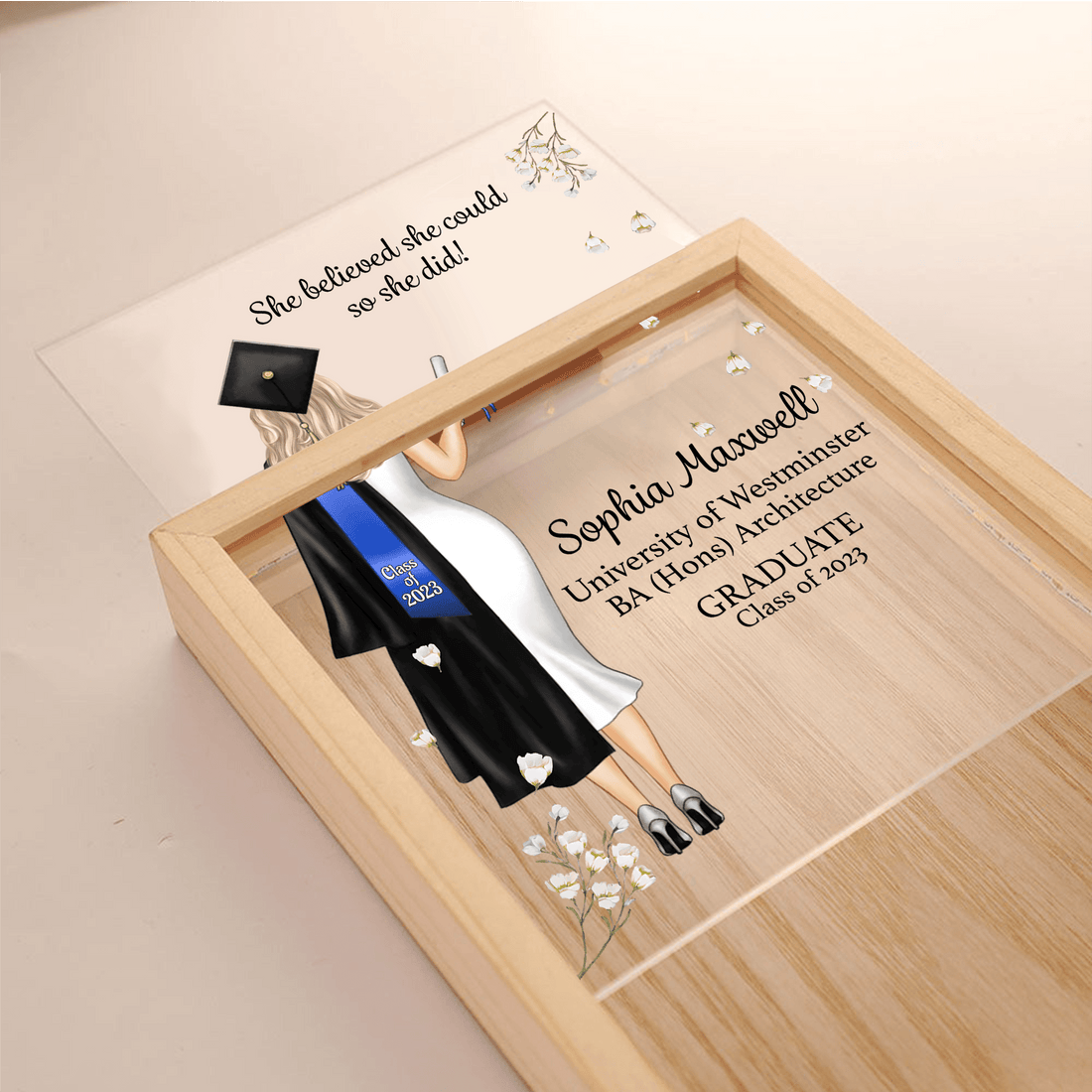 Custom Graduation Gift frame light box, alternate view 4