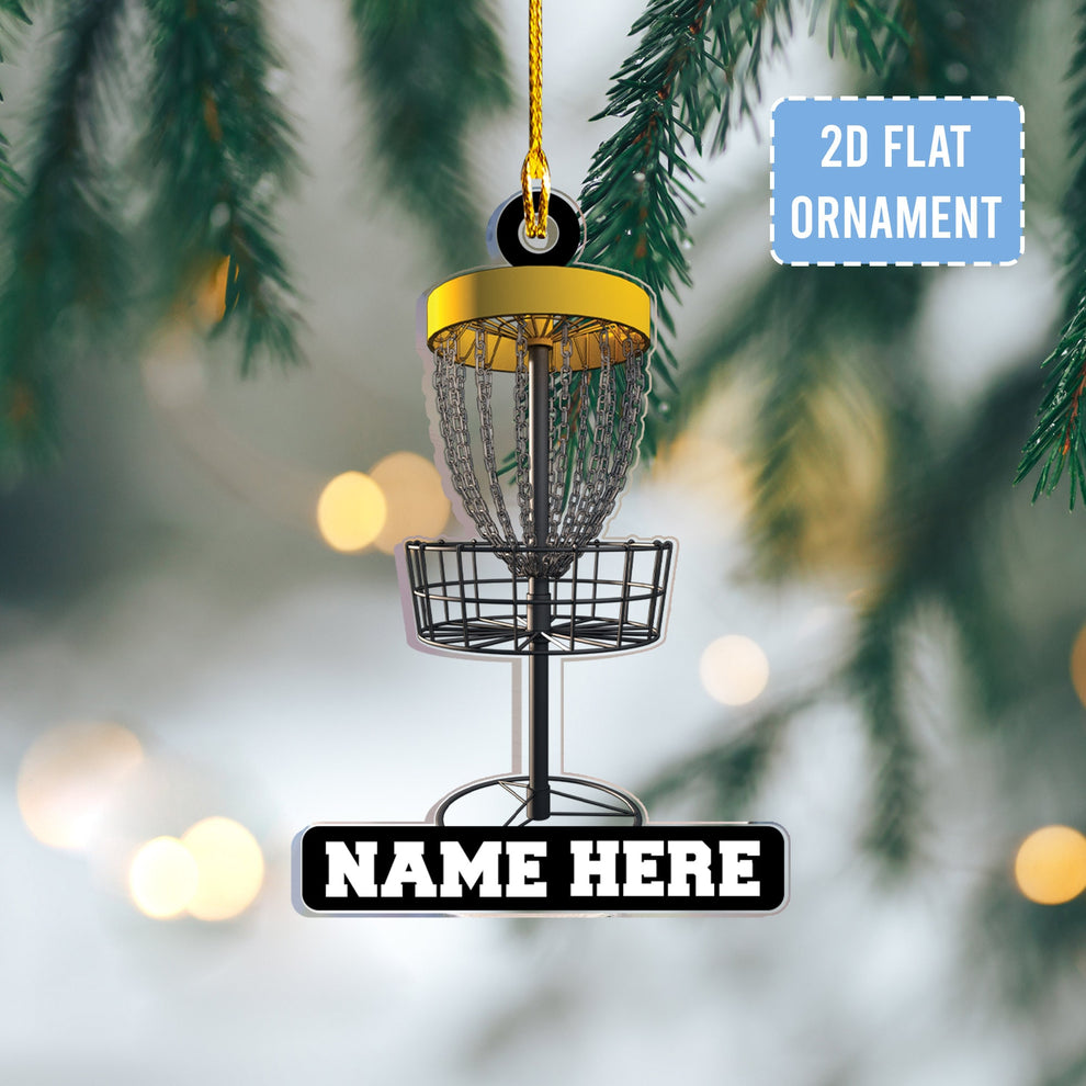 Disc Golf Christmas Ornament custom shaped acrylic ornament, main view