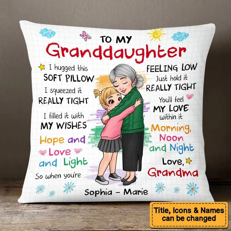 Grandma Hugged This Soft Pillow personalized pillow, alternate view 5