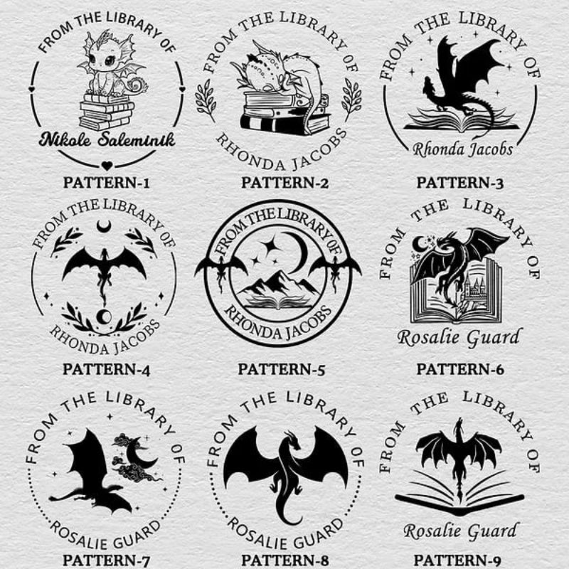 I'm Not A Bookworm I'm A Book Dragon - Personalized Book Embosser Stamp - Gift For Book Lovers, Librarian, Book Club