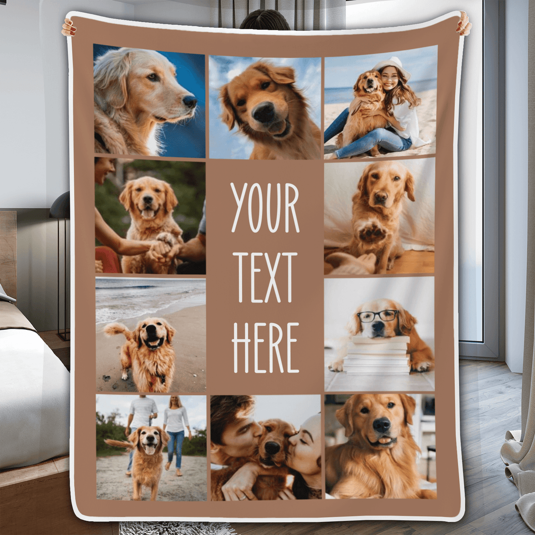 Custom Photo Blanket, Personalized Family Gift For Couples personalized fleece blanket, alternate view 9