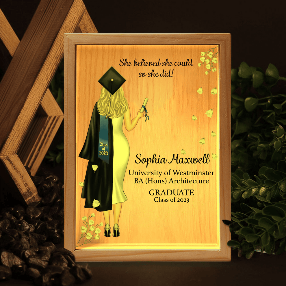 Custom Graduation Gift frame light box, main view