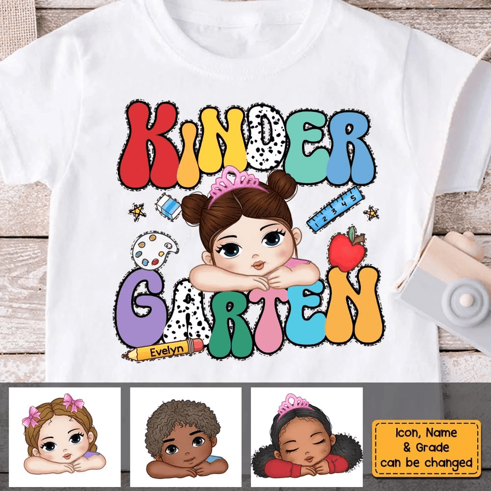 Personalized Kids Back to School, First Day Of School Kid youth t-shirt, main view
