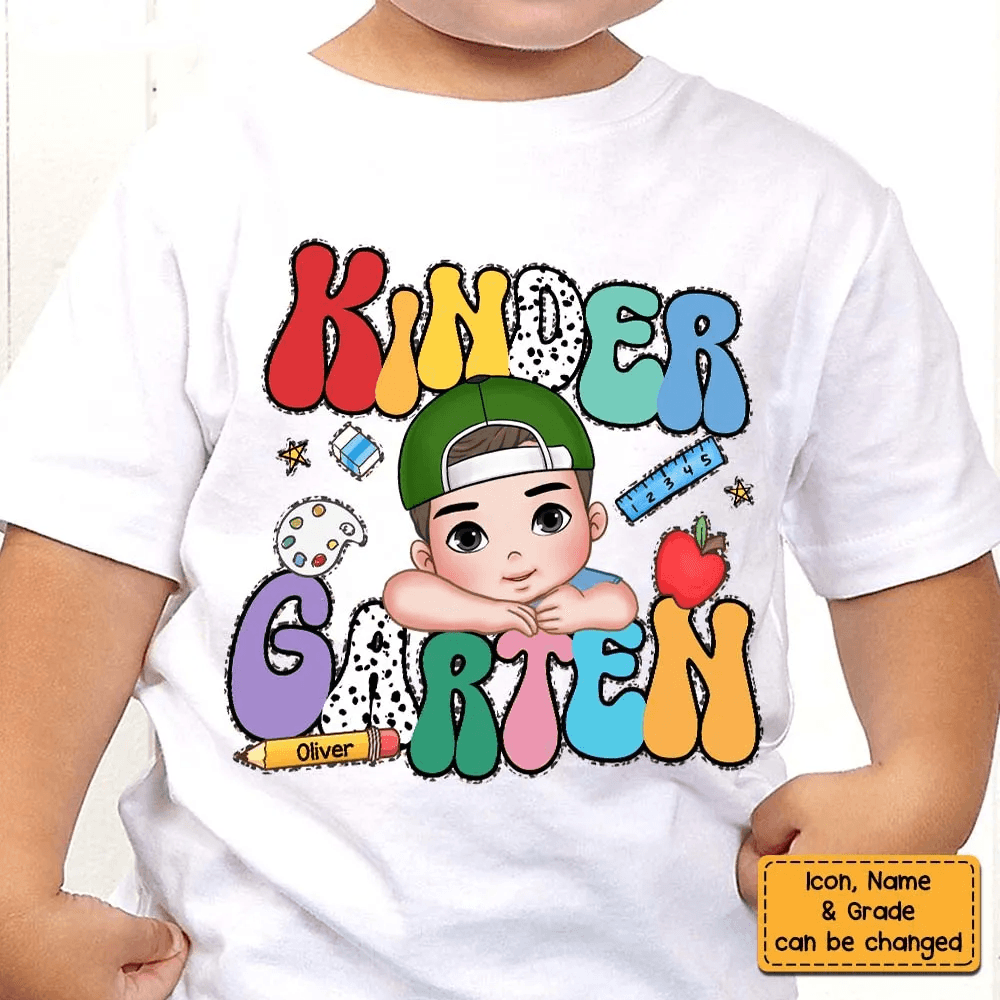 Personalized Kids Back to School, First Day Of School Kid youth t-shirt, alternate view 3