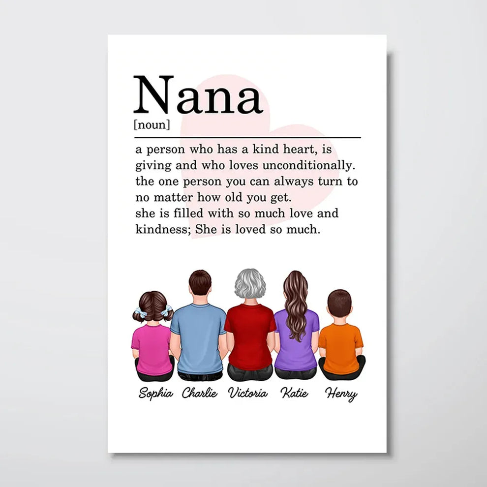 A Person Who Has A Kind Heart - Personalized Vertical Canvas Prints - Gift For Grandma/Nana/Mimi, Mom, Wife, Grandparent