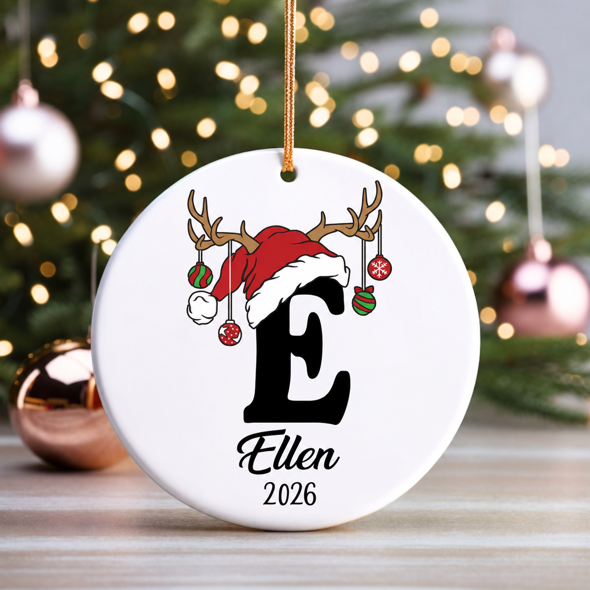 Letter Name Ornament, 2026 Family Ornament, Custom Initial Ornament, Personalized Ornament Name, Family Christmas Ornament, Christmas Gift