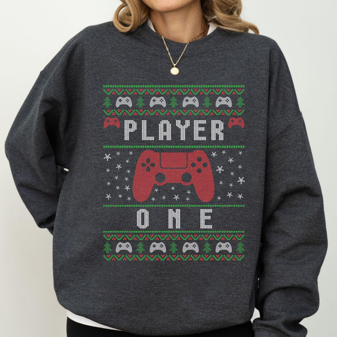 Personalized Matching Christmas Couple Sweaters t-shirt, alternate view 2