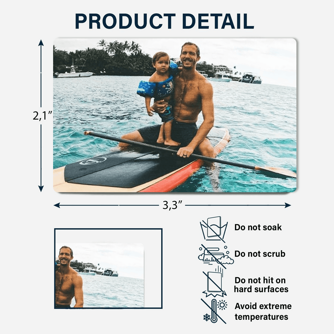 Custom Photo Wallet Insert Card personalized wallet card, alternate view 5