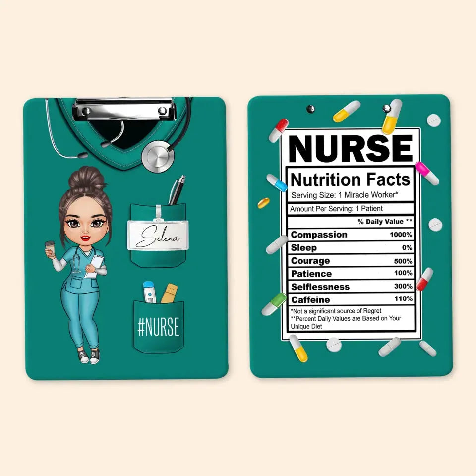 Nurse Life Pretty Doll personalized clipboard, alternate view 6