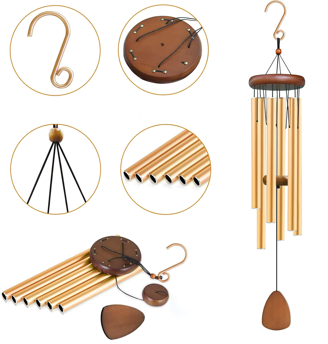 Custom Memorial Gift - In Your Heart I'll Always Be - Personalized Wind Chimes | Sympathy , Bereavement, Family Memory, Condolence Gift for Pet Loss, Dog & Cat Lover