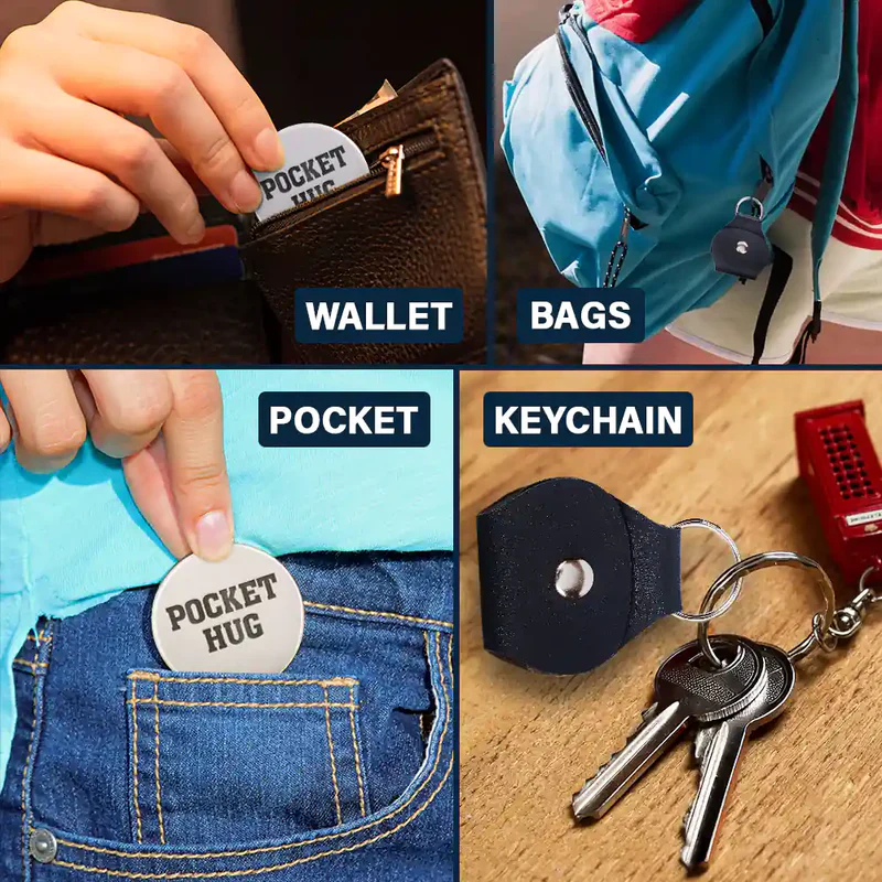 A Hug From Mom - Personalized Leather Pocket Hug - Gift From Mom To Daughter/Son