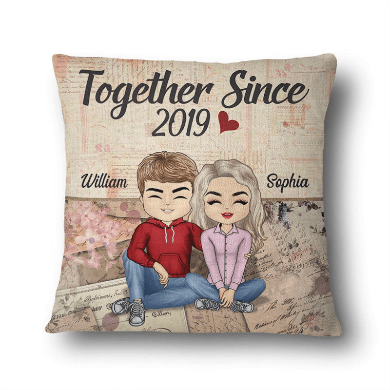 Personalized Together Since pillow, main view