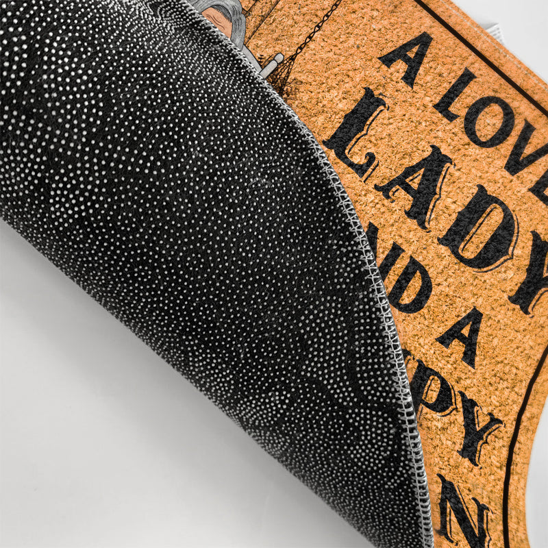 Couple A Lovely Lady And A Grumpy Old Man Live Here - Personalized Doormat - Gift For Her/Him, Husband/Wife, Couple, Grandparent, Valentine, Anniversary