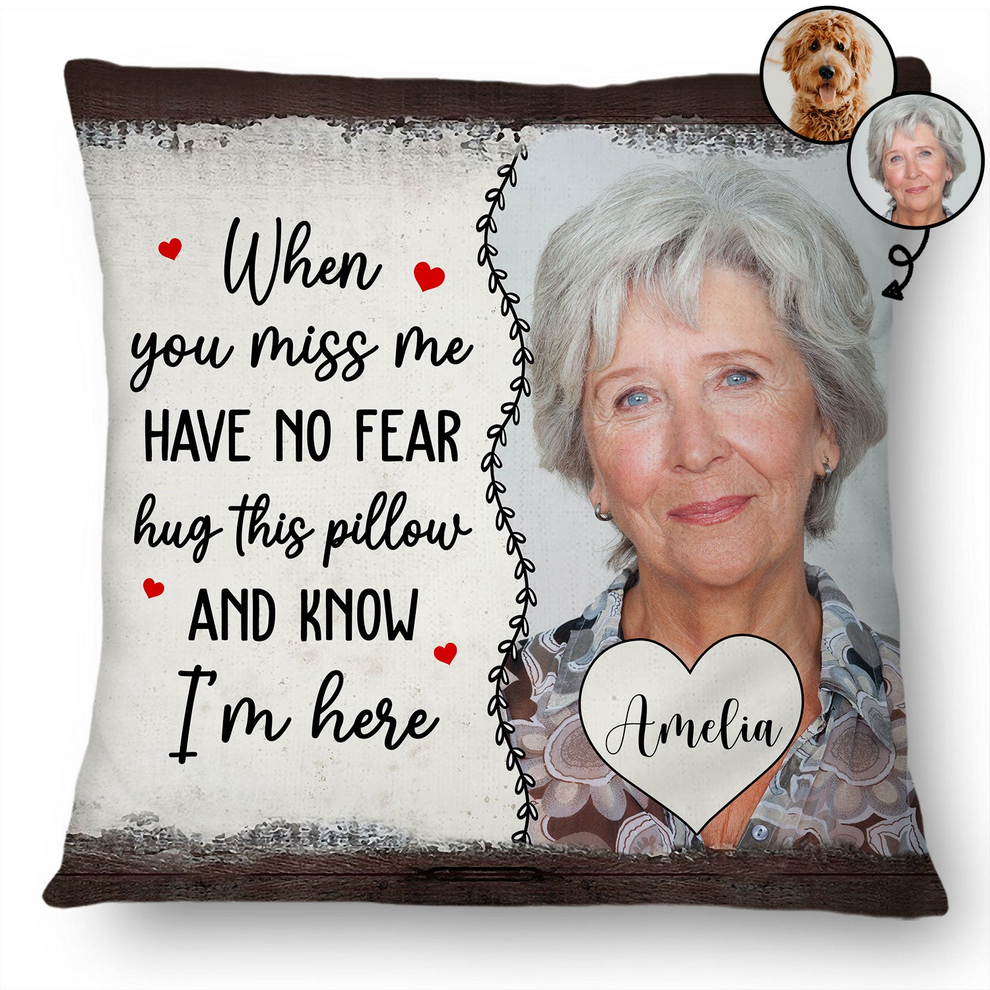 Custom Photo Have No Fear Hug This Pillow, main view