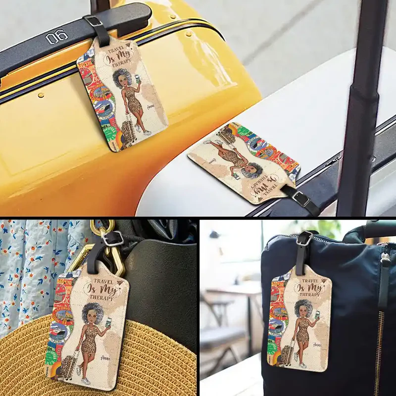 And So The Adventure Begins Travel Lover - Personalized Luggage Tag - Gift For Him, Her, Traveling Lovers