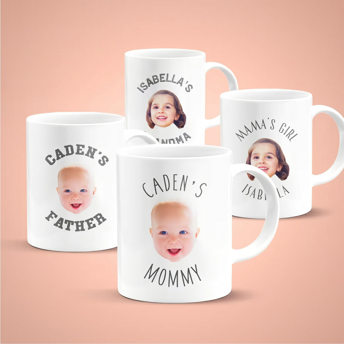 Custom Photo Baby Face - Personalized Custom Mug - Gift For Mom, Dad, Grandma, Grandpa