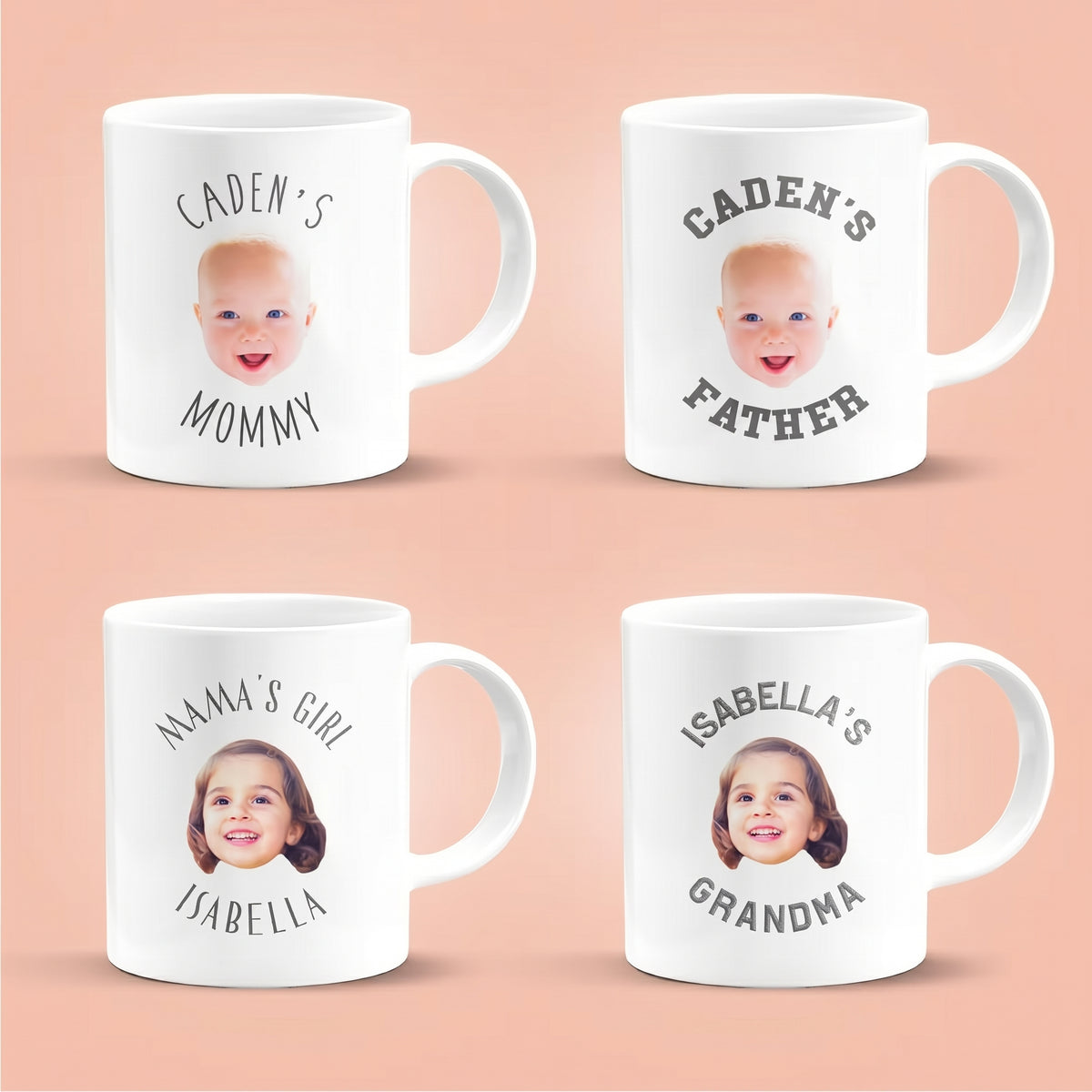 Custom Photo Baby Face - Personalized Custom Mug - Gift For Mom, Dad, Grandma, Grandpa