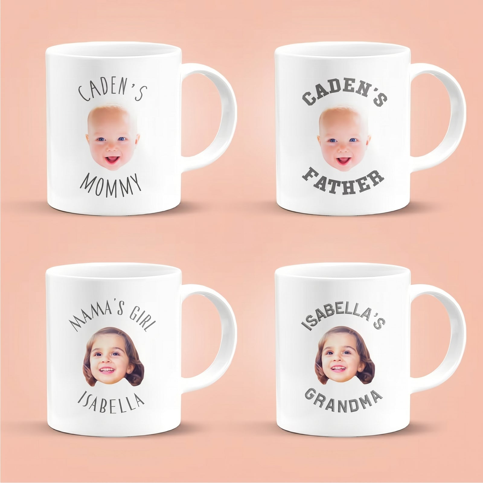 Custom Photo Baby Face - Personalized Custom Mug - Gift For Mom, Dad, Grandma, Grandpa