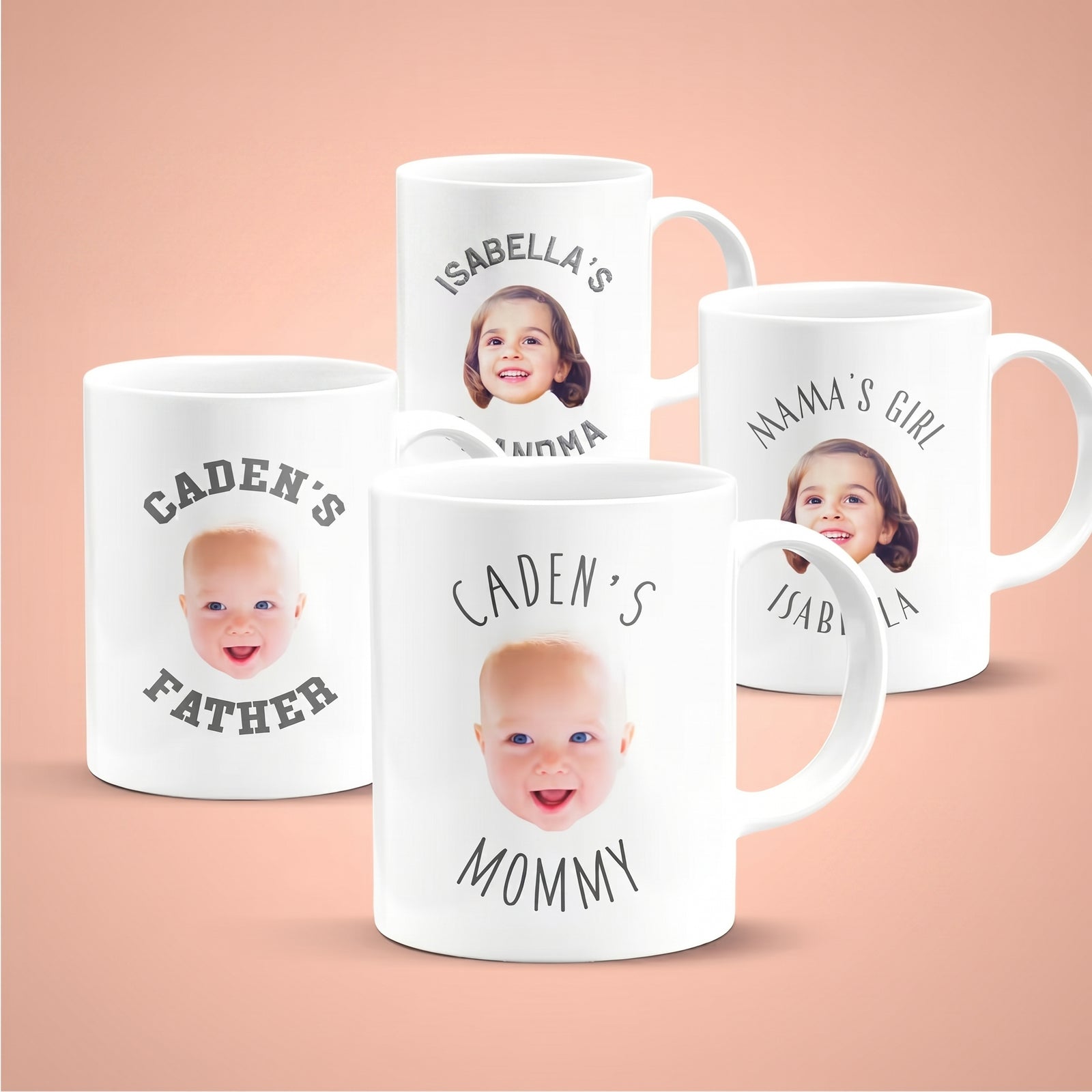 Custom Photo Baby Face - Personalized Custom Mug - Gift For Mom, Dad, Grandma, Grandpa
