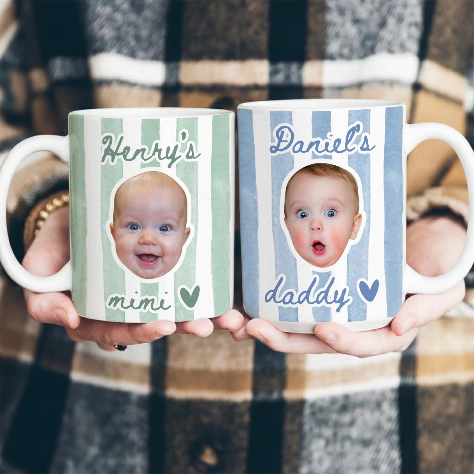 Custom Photo Kid Face - Personalized Custom Mug - Gift For Grandma, Grandpa, Mom, Dad
