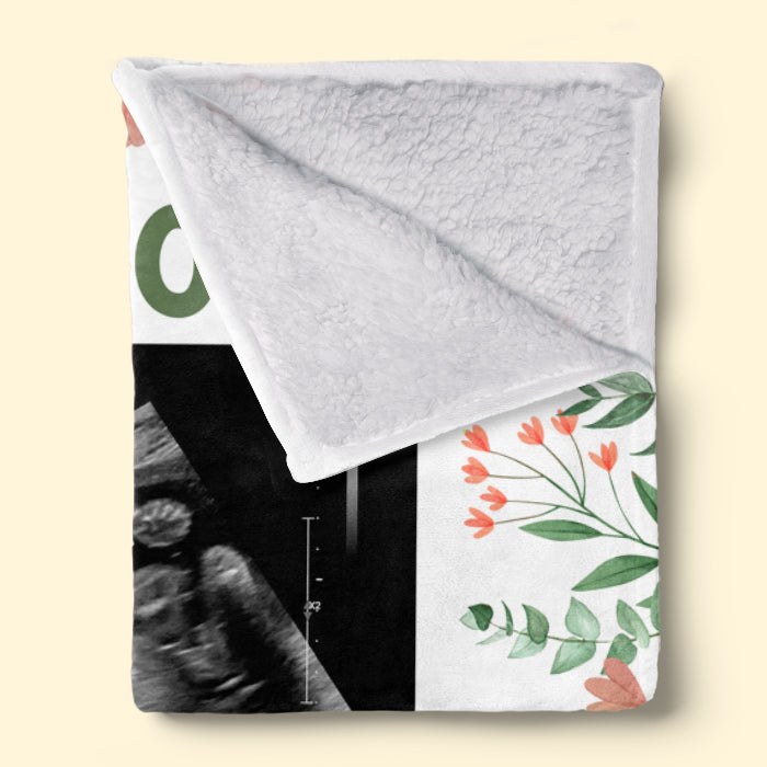 Custom Photo Soon I’ll Be Cuddled Up With You - Personalized Custom Blanket - Baby Shower, Gender Reveal Gifts For New Moms, New Dads, New Parents