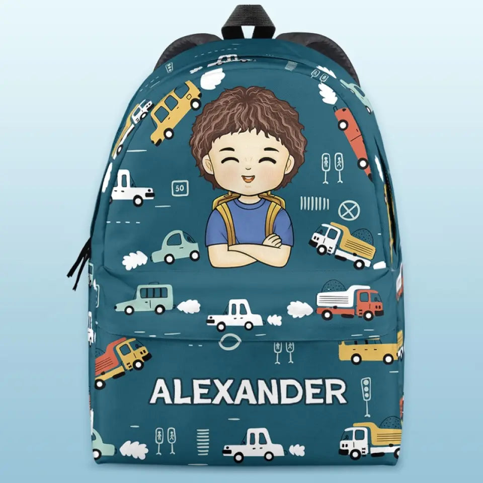 Back To School Personalized Kid Girl Backpack - Custom Gift For Back To School, First Day of School - Student, Son, Daughter | Kindergarten, Pre-K, Preschool