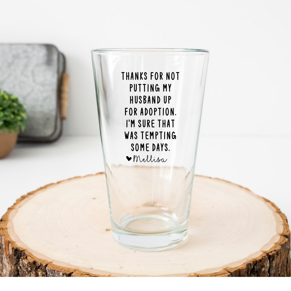 Personalized Father In Law Pint Glass beer glass, alternate view 2