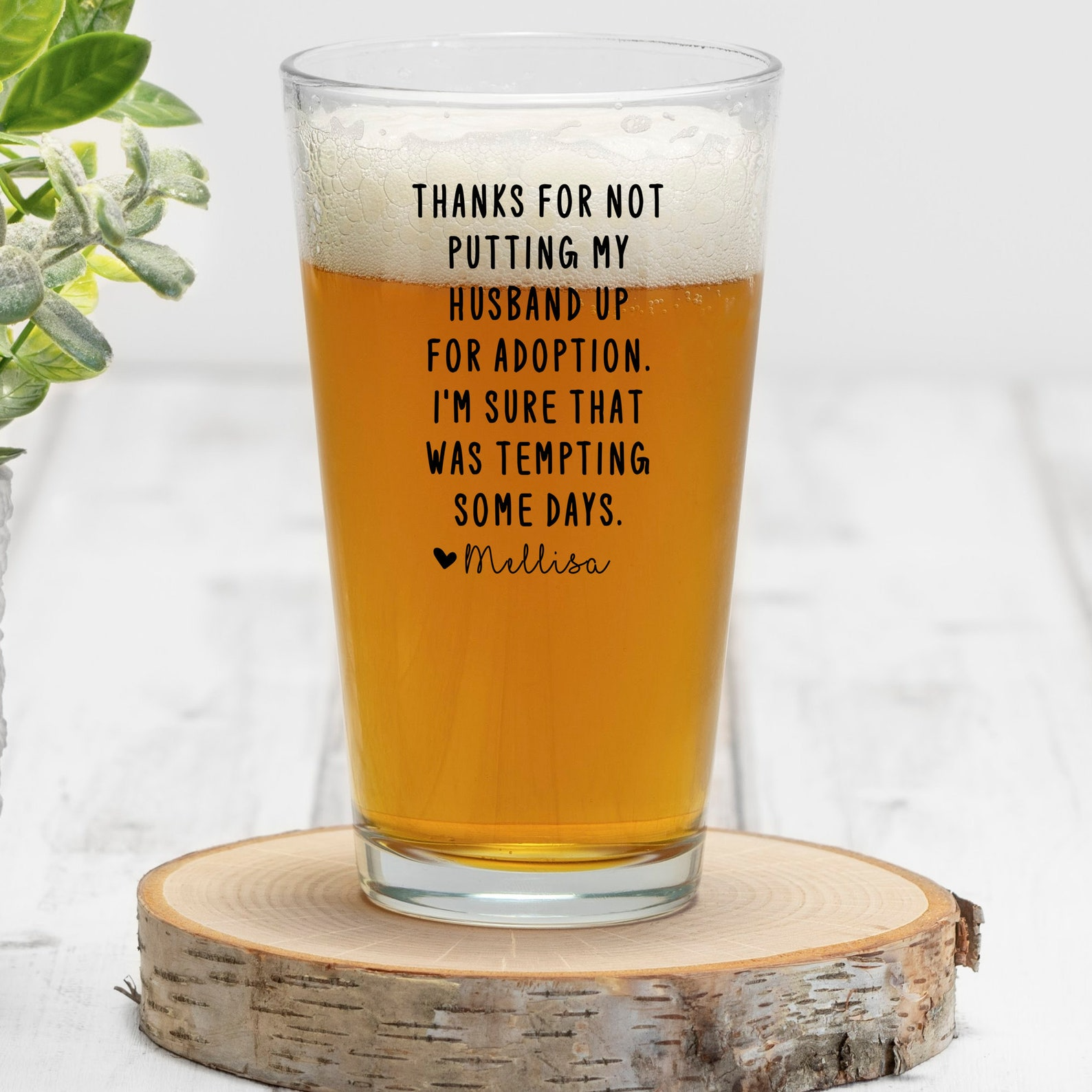 Father In Law Pint Glass - Personalized Beer Glass - Father's Day, Birthday Gift For Father In Law