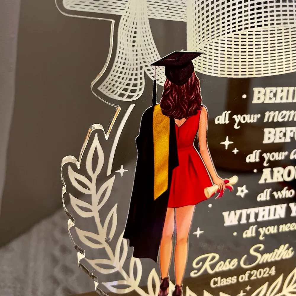 Personalized Behind You All Your Memories Graduation Gift led light, alternate view 7