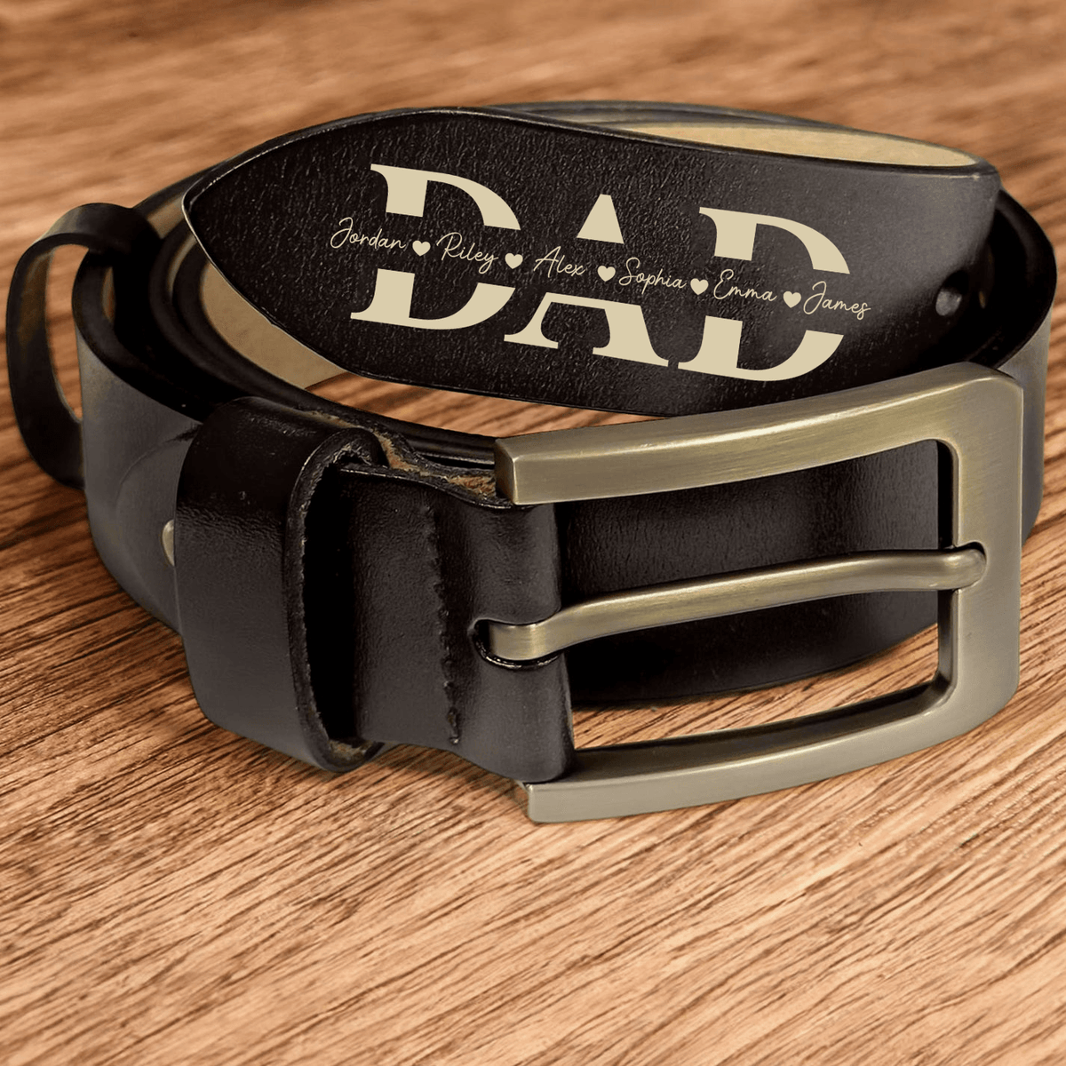 It Will Remind You How Much We Love You Dad - Personalized Engraved Leather Belt - Custom Gift for Dad, Daddy, Father's Day, Birthday