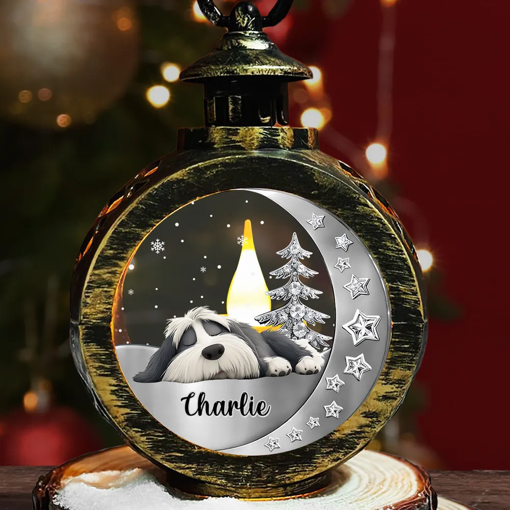 Beside You Dog Memorial - Personalized Christmas Lantern - Sympathy Gift For Dog Owners, Dog Lovers