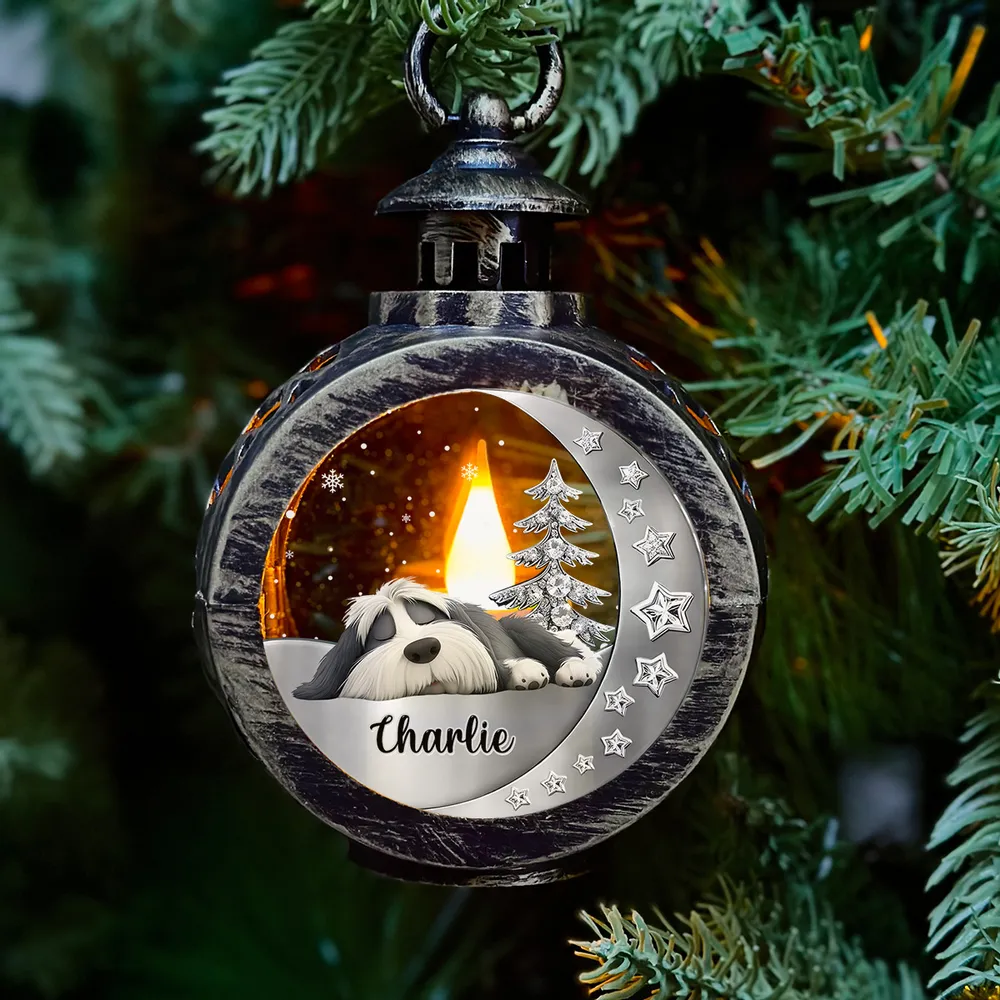 Beside You Dog Memorial - Personalized Christmas Lantern - Sympathy Gift For Dog Owners, Dog Lovers