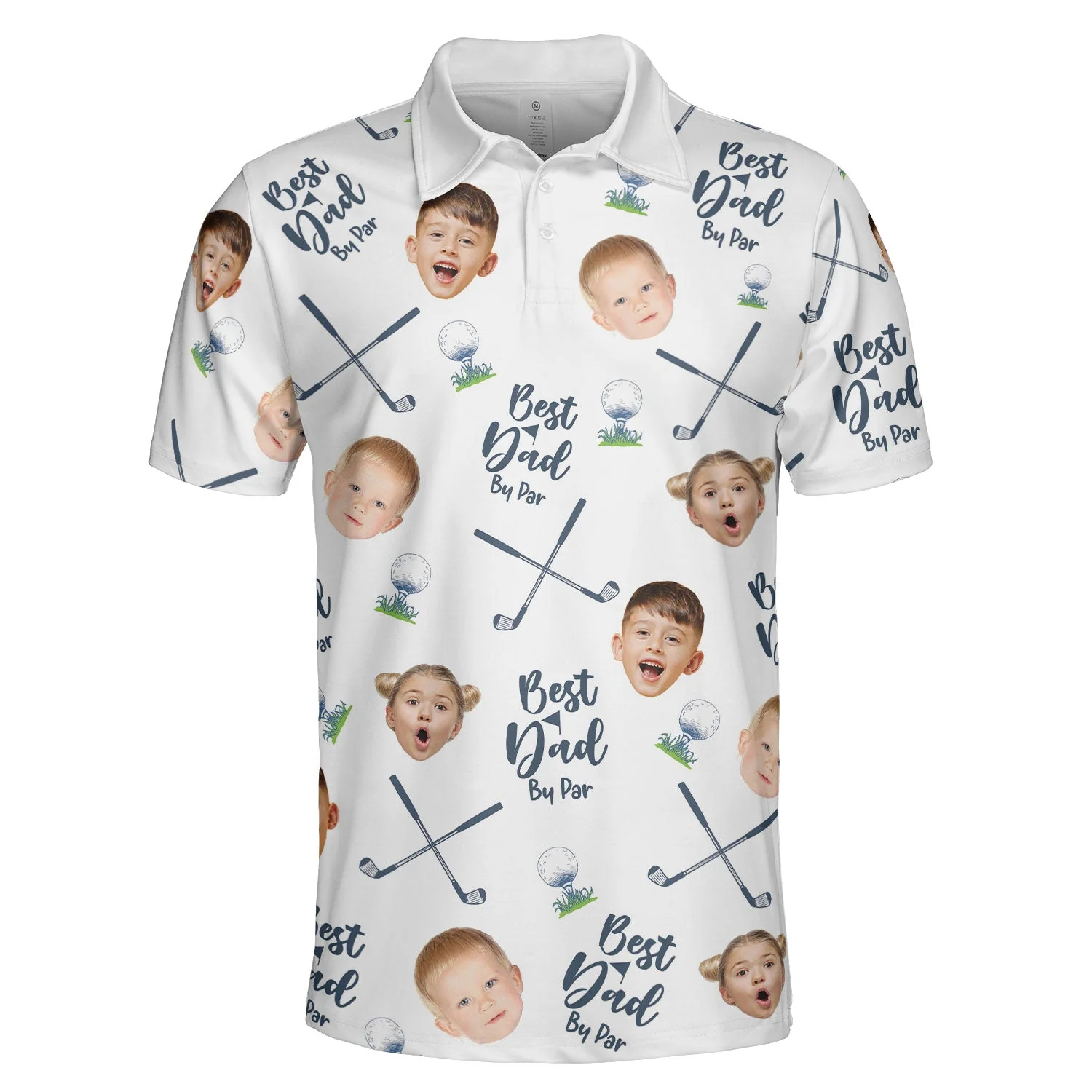 Best Dad By Par Golf Lovers - Personalized Polo Shirt - Gift for Dad, Papa, Grandpa, Golf Lovers
