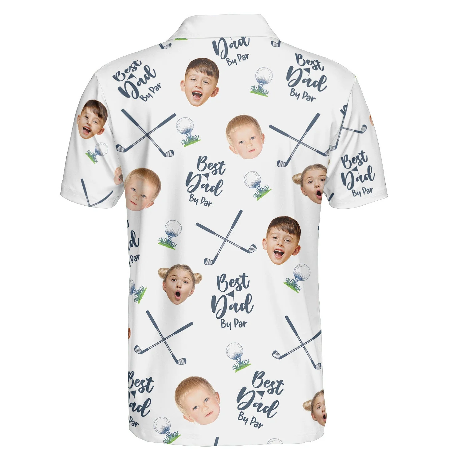 Best Dad By Par Golf Lovers - Personalized Polo Shirt - Gift for Dad, Papa, Grandpa, Golf Lovers