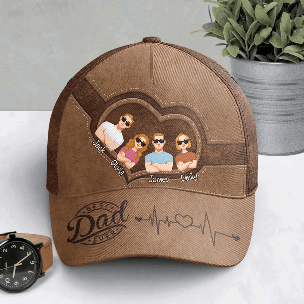Best Dad Ever Adult Version personalized classic cap, main view