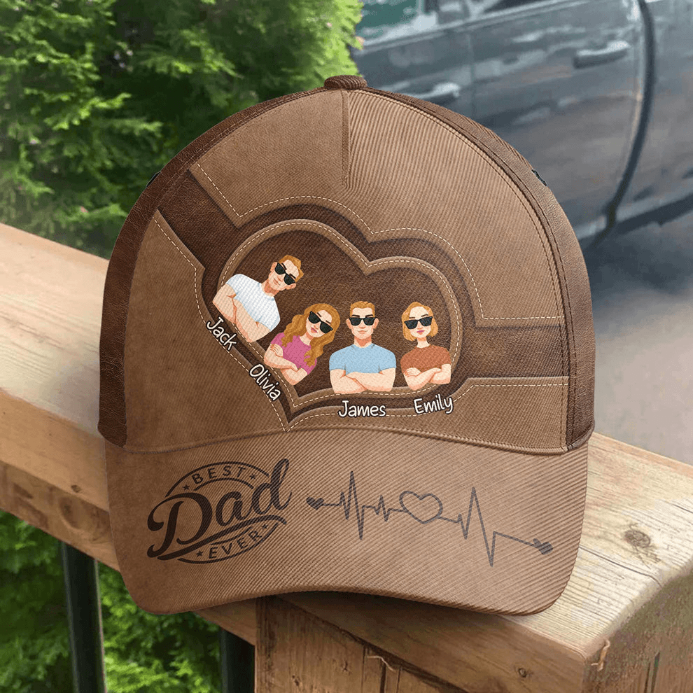 Best Dad Ever Adult Version personalized classic cap, alternate view 2