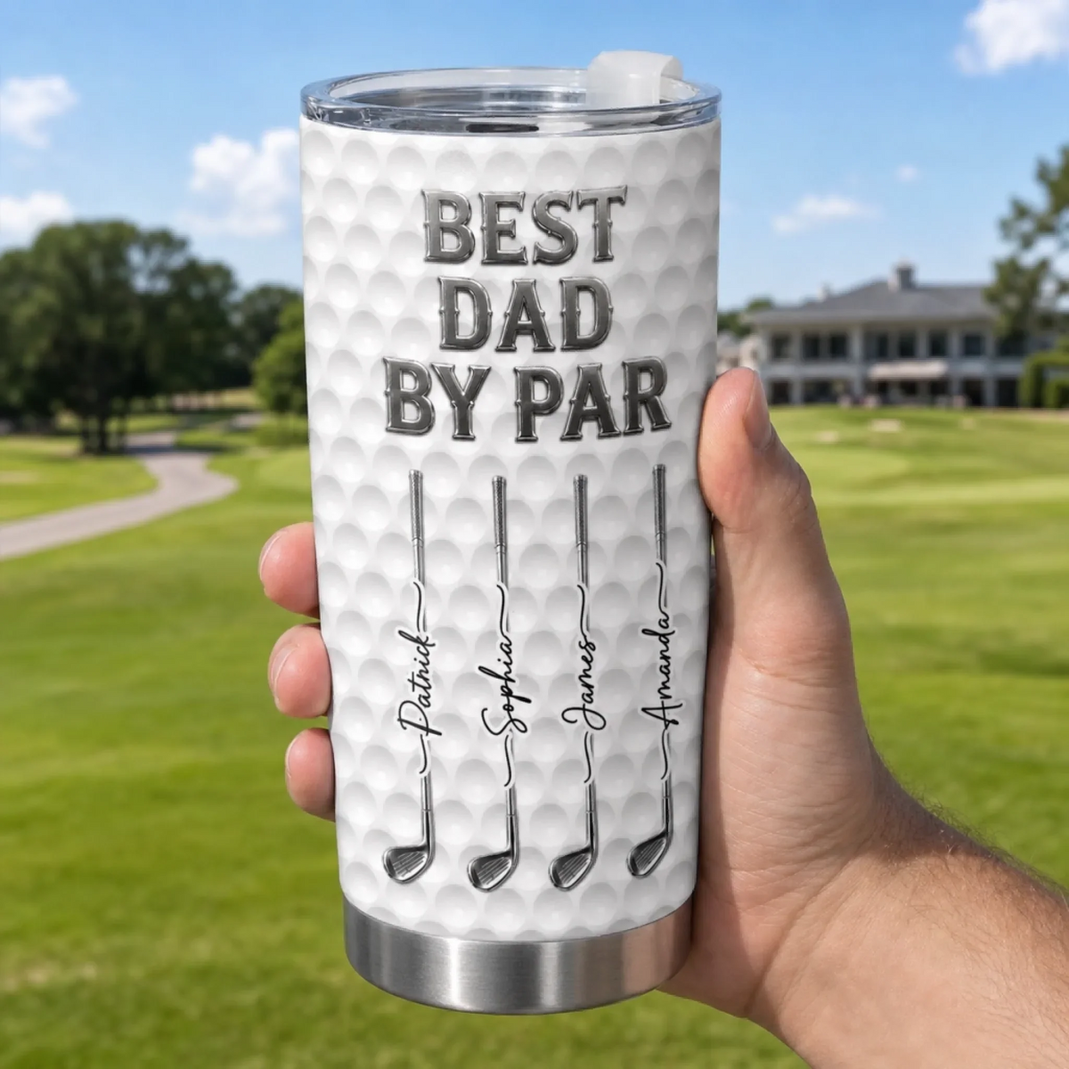 Best Dad Ever Golf Lovers - Personalized Custom 20oz Fat Tumbler Cup - Golf Gifts For Dad, Grandpa