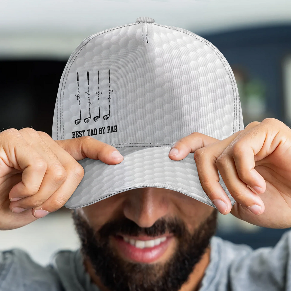 Best Dad By Par Golf Lovers - Personalized Classic Cap - Father's Day Gift For Dad, Papa, Grandpa