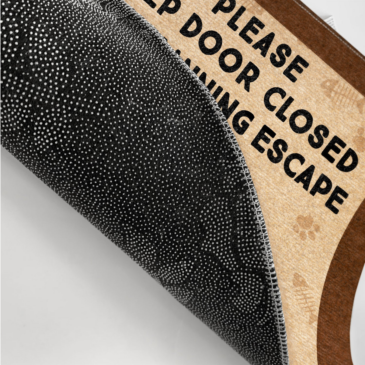 Cartoon Pets Planning Escape - Personalized Doormat - Personalized Gift for Dog/Cat Lovers, Dog/Cat Mom, Dog/Cat Dad, Pet Lovers