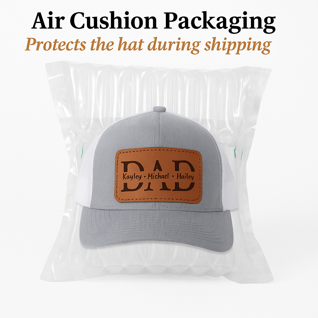 Air Cushion Packaging for Leather Patch Hat