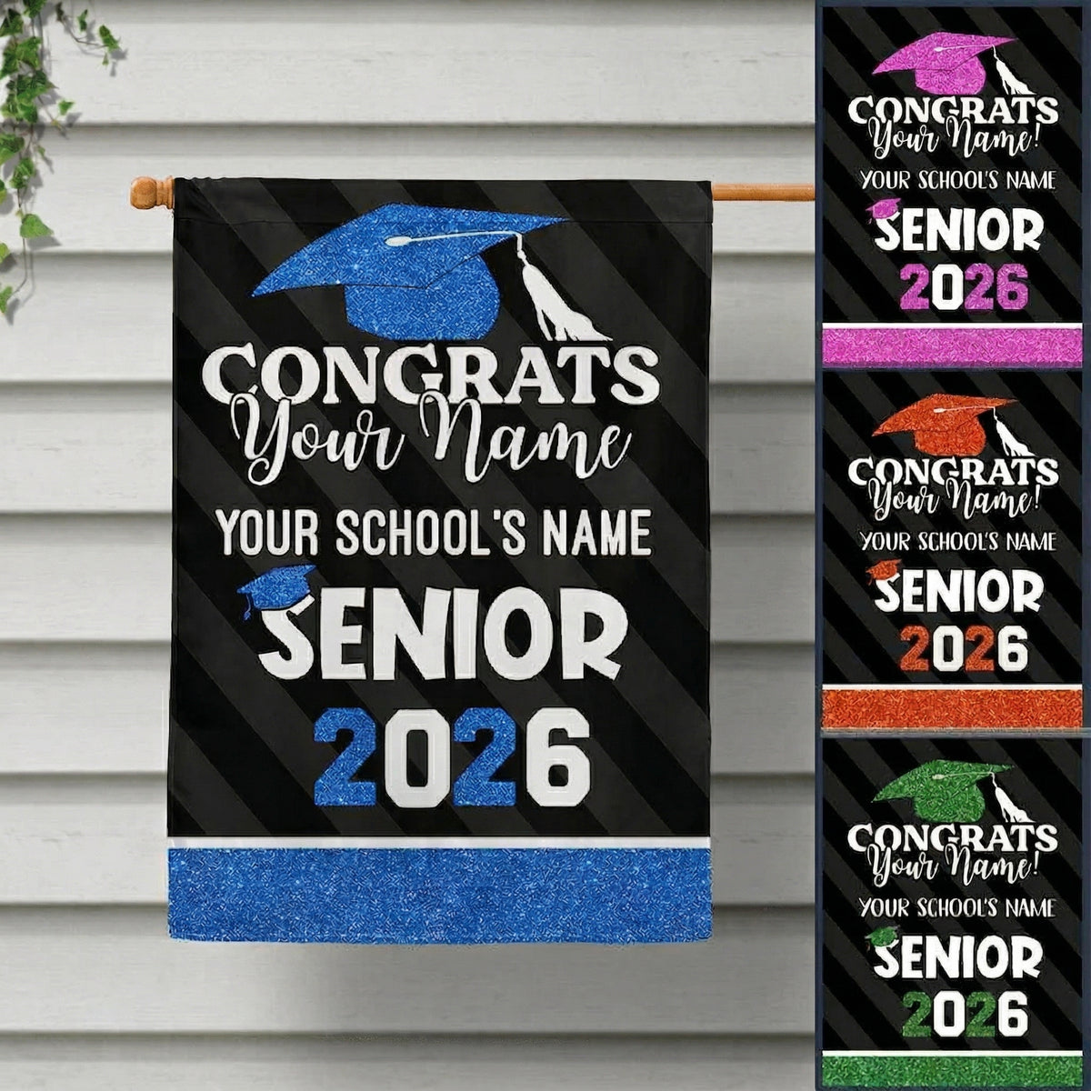 Congrats Senior 2026 Graduation - Personalized Garden Flag - Gift For Her/Him, Daughter/Son, Grad Ceremony, Commencement