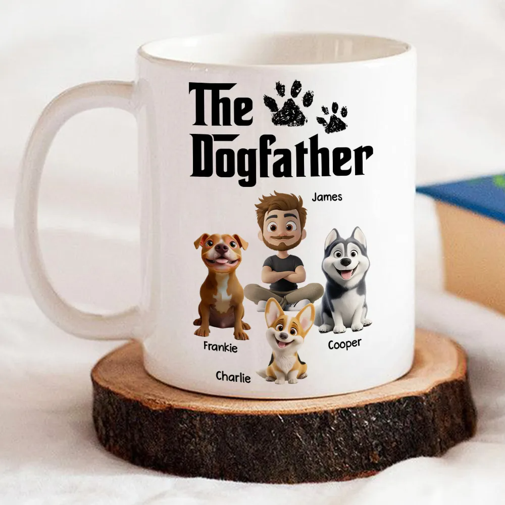 Cool Dog Father - Personalized Custom Mug - Father's Day Gift For Dog Dad, Dog Lovers