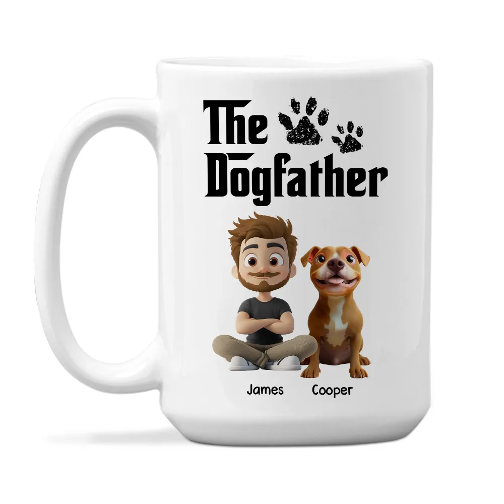 Cool Dog Father - Personalized Custom Mug - Father's Day Gift For Dog Dad, Dog Lovers